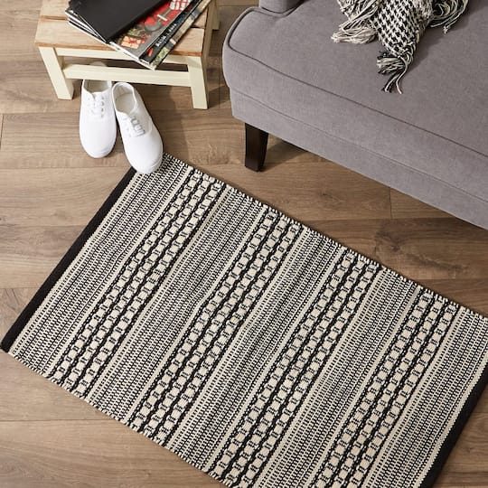 DII® Dobby Stripe Hand-Loomed Rug